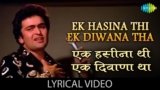 Ek Haseena Thi Lyrics In Hindi Karz Rishi Kapoor | Song