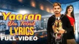 YAARAN DA TREND LYRICS VARUN JANGRA